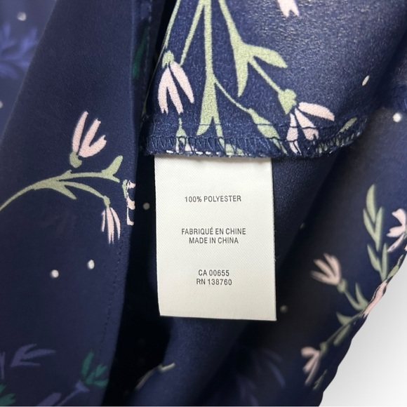 Reitmans Blue Floral Off Shoulder Blouse L - Picture 5 of 6